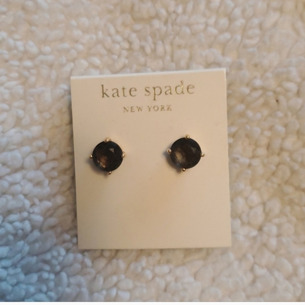 Kate spade black diamond color stud earrings
